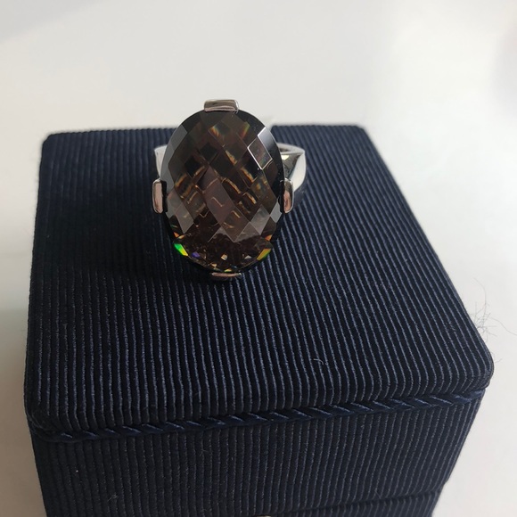 Amber Silver Ring - Picture 2 of 5